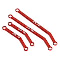 Pikkukuva 6 / 8: RC-alustan linkit korkealla maavarannalla AXIAL SCX24 1/24 RC-raaka-autolle Alumiiniseos RC ohjauslinkit vetovarret Punainen