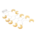 Miniatyrbillede 7 af 8: 10LED Lys Måne Lys String Batteridrevet Smedejern Måne Fairy Lights til Fest Festival dekorationer Varm hvid