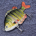 Miniatyrbild 8 av 8: Bionic Multiple Segments Bete Fish Lure Tilapia Shape med Diskantkrok Fiskeredskap 8,5cm3#