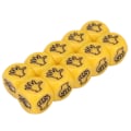 Miniatyrbillede 3 af 8: 10 ST Finger gættespil Terninger Lys farve Pædagogisk plast 6-sidede terninger sæt til fest Gul