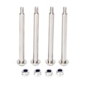 Miniatyrbilde 1 av 8: 4 stk RC Nedre Hengselstift Stål Aluminiumlegering RC Hengselstift med M3 Mutter for ARRMA 1/7 1/8 Series Sølv