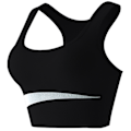 Miniatyrbillede 1 af 8: Sports-BH Nylon Åndbar Hudvenlig U-formet stålring Free Running Gym Atletisk BH til kvinder Sort M