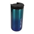 Miniatyrbild 8 av 8: Isolerad kaffemugg Rostfritt stål Stor kaliber Gradient Färg Antisladd isolerad vattenflaska 350ML Gradient Blå