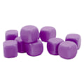 Pikkukuva 8 / 8: 30 kpl hauskoja tyhjiä noppia Set DIY Puzzle Pyöreä kulma 6-sivuiset nopat lautapeleihin Matematiikan oppiminen Violetti