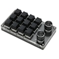 Miniatyrbilde 2 av 8: Mini Tastatur 1 Hånds Mekanisk Tastatur Kablet USB Programmerbar Makro 12 Taster 2 Knotter RGB Lys Blå Bryter PC Universal