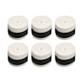 Miniatyrbillede 6 af 8: 6 stk. tennisracket greb tape PU frostet skridsikker svedabsorberende Badmintonracket tape Sportstilbehør Hvid