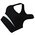 Miniatyrbillede 2 af 8: Sports-BH Nylon Åndbar Hudvenlig U-formet stålring Free Running Gym Atletisk BH til kvinder Sort M