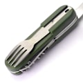 Miniatyrbillede 7 af 8: Camping Bestiksæt Multifunktion Rustfrit Stål Foldbart Aftageligt Camping Service Sæt