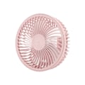 Miniatyrbillede 3 af 8: 4 i 1 Camping Lysventilator 3 Niveauer Justering Lang Vindafstand Tæt Gitter Hængende Teltventilator med Fjernbetjening 2 Krog Rosa