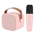 Miniatyrbilde 6 av 8: Mini karaokemaskin med trådløs mikrofon Bærbar Bluetooth-høyttaler for barn Voksne Rosa