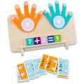 Miniatyrbillede 1 af 4: Montessori digitalt undervisningsmateriale til børn, børnehave læring addition og subtraktion finger matematik kognitive puslespil aritmetiske legetøj