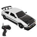 Miniatyrbillede 8 af 8: 1/16 fjernbetjenings bilmodel 4-hjulsdrift 2,4Ghz PVC-skal simuleret RC Driftbil med 2 sæt dæk