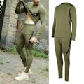 Miniatyrbild 5 av 8: Utomhussport Long Johns Thermal Wear Underkläder Topp och byxor 2-delad Set Snabbtorkande Närpassning(XXL)