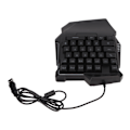 Miniatyrbillede 6 af 8: Enhånds Spil Tastatur 35 Taster Farverigt Baggrundslys Professionel USB Interface Ergonomisk RGB Tastatur til PC
