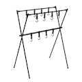 Miniatyrbillede 1 af 8: Camping Hængestativ Aluminiumslegering Dobbeltlag Multifunktionelt Stativ Udendørsstativ Værktøj Sort S Sort