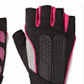 Miniatyrbild 8 av 8: Halvfinger Cykelhandskar Andas handledsstöd Kvinnor Män Fingerlösa cykelhandskar för utomhusträning Ridning Rosa Snigel Halvfinger Rosa M