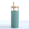 Miniatyrbilde 1 av 5: 500 ml vannkopp med lokk, knust glass-design, assortert iskaffekopp, flaske med sugerør for hjemmebruk green