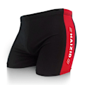 Miniatyrbild 1 av 5: Vattentäta badbyxor för vuxna män, medelhög midja, elastisk linning, färgblock, boxershorts, strandbriefs red 4XL