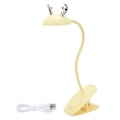 Miniatyrbillede 1 af 8: LED Clip On Lampe Sød tegneserie trefarvetemperatur Dæmpbar Svanehals Touch Bordlampe med klemme til læsning gul