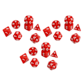 Pikkukuva 2 / 8: 21-osainen monipuolinen noppasetti Vedenkestävä Turvallinen Käytännöllinen Puzzle Lautapeli Polyhedralinen Noppasetti Punainen