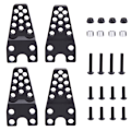 Pikkukuva 1 / 8: 4 kpl Metallinen iskunvaimentimen säätökiinnike tarvikkeet Axial SCX10 1/10 mittakaava RC Crawler Auto Black CA6243