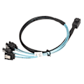 Pikkukuva 8 / 8: 12GBPS Mini SAS HD SFF 8643 - 4 SATA 3.0 -kaapeli PVC Kaksikanavainen 7P Palvelin Kovalevy Array Datakaapeli 1m / 3.3ft