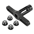 Pikkukuva 7 / 8: 17 mm pyörän kuusiomutterihylsy 17 mm kuusiomutterit Asennustyökalun avain 17 mm kytkentänapamutterin suojuksella TRAXXAS 1/10 1/8 RC -autolle musta