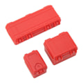 Pikkukuva 3 / 8: 3 kpl RC-auton simulointi matkalaukku Iso Keskikokoinen Pieni RC Crawler Matkalaukku Koristelu 1/18 1/24 Punainen