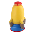 Miniatyrbild 8 av 8: Utomhus flugsprinkler launcher vattenleksak 360° roterande flygande vattensprutande leksak för trädgård gul