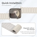 Pikkukuva 4 / 5: Sopii Apple Watch -rannekkeisiin, vapaasti säädettävät magneettirannekkeet, Apple Watch SE 10. sukupolvi luumu kukka Ultra -kellorannekkeet Off-white 38/40/41/42 mm