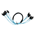 Miniatyrbilde 7 av 8: MINI SAS 4SATA Overføringskabel Kobles til SDD Harddisk Datamaskin Server Høy Hastighet 7P til 4SATA Datakabel 0.5m