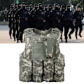 Miniatyrbild 6 av 8: Militärväst för män Lätt justerbar utomhusträningsväst Flerfunktions utomhusutrustning för fiske och resor ACU