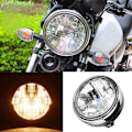 Pikkukuva 6 / 8: Muokattu retro pyöreä moottoripyörän ajovaloyksikkö sopii CB400/900:een