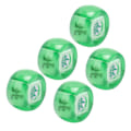 Pikkukuva 8 / 8: 5kpl Mahjong Tuulen suunnat Nopat Itä Etelä Länsi Pohjoinen Viihdepeli Nopat Läpinäkyvä Vihreä
