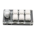 Miniatyrbilde 7 av 8: 6 Tasters Mini Tastatur med Knott Blå Bryter Kablet USB Trådløs Bluetooth Dobbel Modus Tilkobling DIY Programmerbart Mekanisk Tastatur Hvit