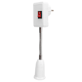 Miniatyrbild 6 av 8: All Direction Extension Adapter Extension Socket Converter E27 Socket Converter med strömbrytare EU-kontakt AC110‑220V