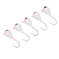 Miniatyrbilde 2 av 8: 5 ST Isfiske Jigs Kit Utendørs Isfiske Abborrkroker Vinterfiskedrag Rosa 5MM