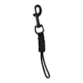 Miniatyrbillede 5 af 8: Håndvævet dykkerline Anti Lost Strap Undervandssikkerhedsreb med rustfri stålclips Sort