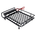 Pikkukuva 4 / 8: RC CAR TACH RACK Musta Rauta Kestävä RC Kattoteline 8 LEDillä Valkoinen Valo