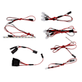 Miniatyrbillede 1 af 8: RC Front Baglygtestang Hvid Rød Gul LED-lys Forlygte Baglygtestang Til ZD Racing MX07 4WD 1/7 RC