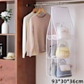 Miniatyrbillede 2 af 4: Hængende Taske Opbevaringspose Garderobe 3 Lag 6 Lomme Taske Opbevaringspose Garderobe Gennemsigtig Opbevaringspose