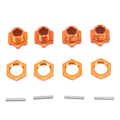 Miniatyrbilde 1 av 8: 4STK 17mm Hex Hjulnav Adapter Aluminiumslegering Oransje Hex Drive Nav Adapter for ZD Racing 9116 08427 1/8 RC Bil