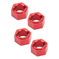 Pikkukuva 6 / 8: 7 mm:n kuusikulmainen pyörän napa Ammattimainen alumiiniseos RC-pyörän kuusiokoloavainadapteri FMS FCX24 1/24 RC-autoon, punainen