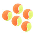 Miniatyrbilde 8 av 8: 5 stk 6 cm gummi tennisballer Elastiske squashballer trykkavlastningsballer for treningsunderholdning Oransje