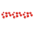 Pikkukuva 4 / 8: 21-osainen monipuolinen noppasetti Vedenkestävä Turvallinen Käytännöllinen Puzzle Lautapeli Polyhedralinen Noppasetti Punainen