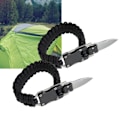 Miniatyrbild 6 av 8: 2 st Outdoor Emergency Armband Svart Grön Rostfritt Stål Säker Portabel 7 Core Paracord Survival Armband med Kniv