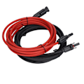 Pikkukuva 8 / 8: 2kpl Aurinkopaneelin jatkojohto 10AWG 6mm² Aurinkojatkojohto Nimellisjännite 1000V DC Punainen Musta 3 m / 9.8ft