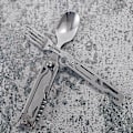 Miniatyrbillede 5 af 8: Kniv Ske Gaffel Oplukker Combo Rustfrit stål Let at rengøre Foldbart campingredskab