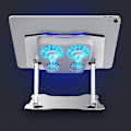 Miniatyrbillede 3 af 5: Universal Kølende Tablet Stand Justerbar Aluminium Computer Stand 4 Køleblæsere Bærbar Laptop Stand