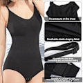 Miniatyrbilde 4 av 6: Bodysuit for kvinner, magekontroll, sexy, ermeløse topper, shapewear, kroppsformer for kvinner, justerbare spaghettistropper, tanktopp black XXL